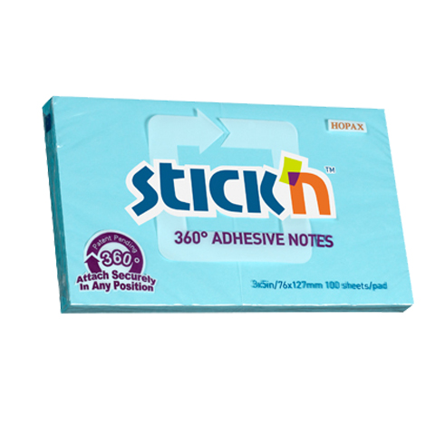 Notes samoprzylepny 127x76 100k. 360° niebieski